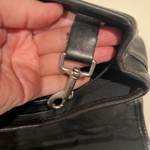 Hartmann vintage leather purse, black, toggle flap closure, EUC - Picture 10 of 16
